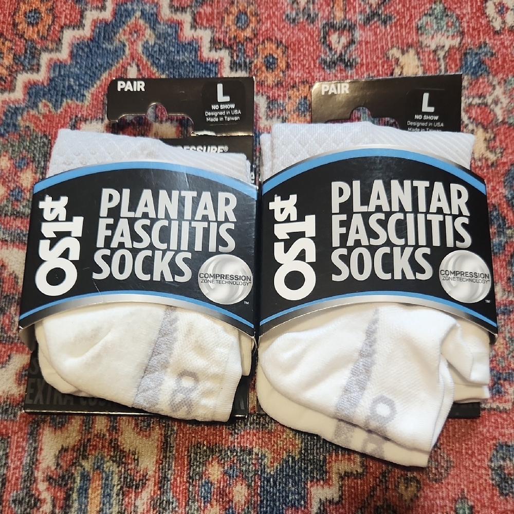 Os1st Plantar Fasciitis Socks Mens Large Pair Of 2